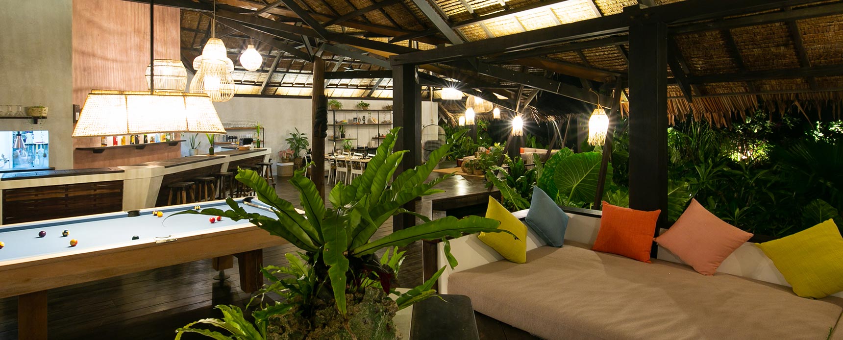 Living room interior detail — Kawayan Villa Siargao luxury villa Siargao