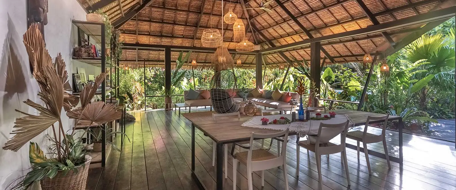 Indoor dining space — luxury villa living room, Kawayan Villa Siargao