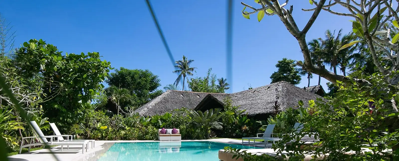 Pool area overview — Kawayan Villa Siargao private pool villa, Siargao Island