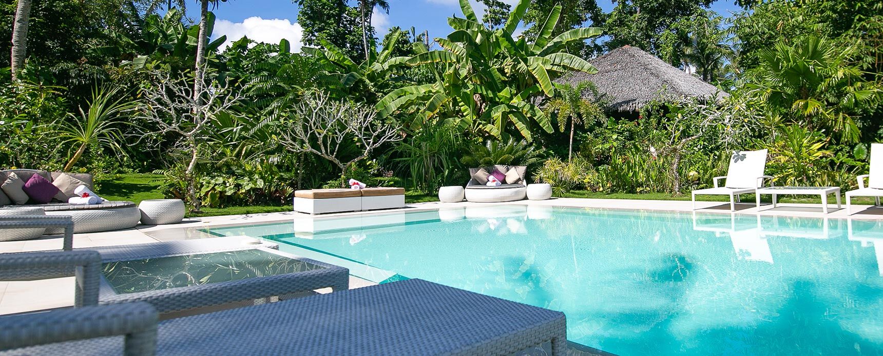Tropical garden pathway at Kawayan Villa Siargao — Cloud 9, Siargao