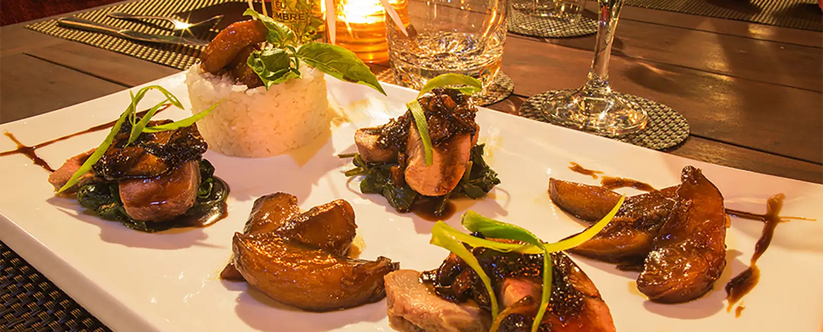 French-inspired villa cuisine at Kawayan Villa Siargao, Cloud 9 Siargao — prepared by the in-villa team