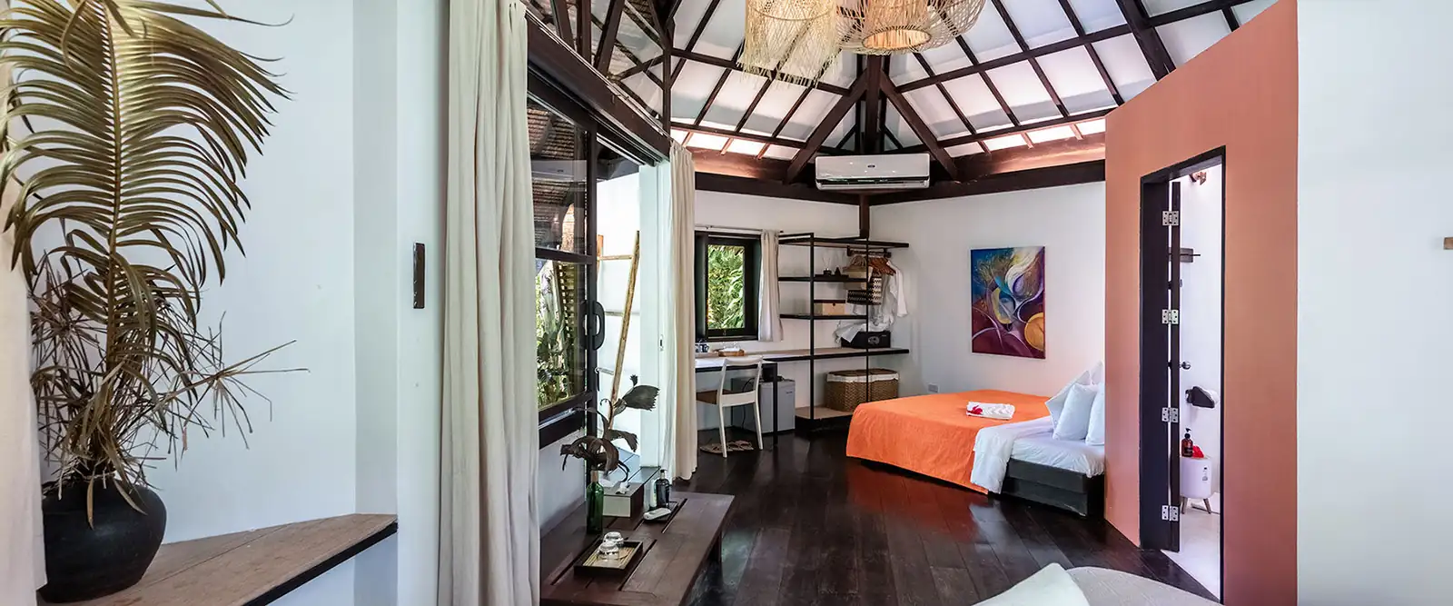 Luxury bedroom detail — Kawayan Villa Siargao private villa, Cloud 9 Siargao