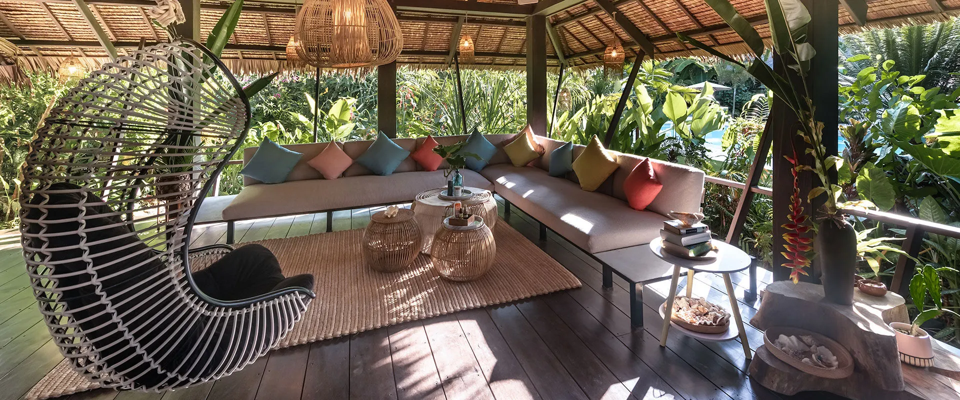 Kawayan Villa 220m² living room with bar and pool table — resort-style space, Cloud 9 Siargao